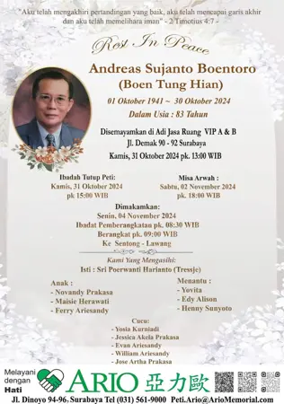Andreas Sujanto Boentoro first banner