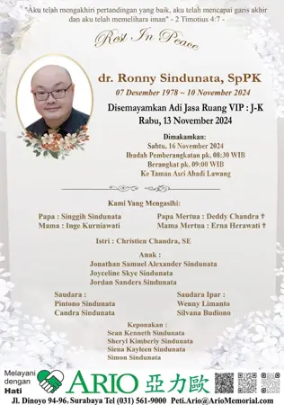 Dr. Ronny Sindunata, SpPK first banner