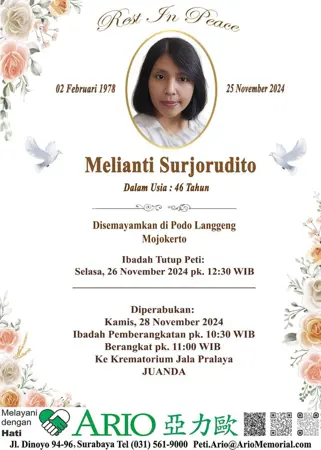 Melianti Surjorudito first banner