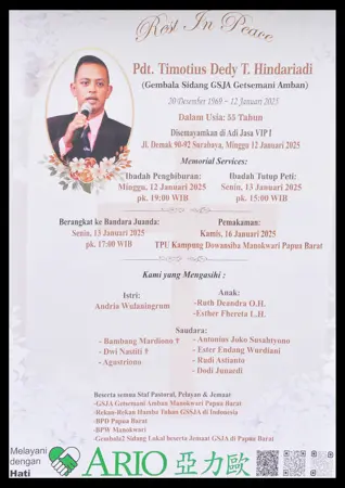 Pdt. Timotius Dedy T. Hindariadi first banner