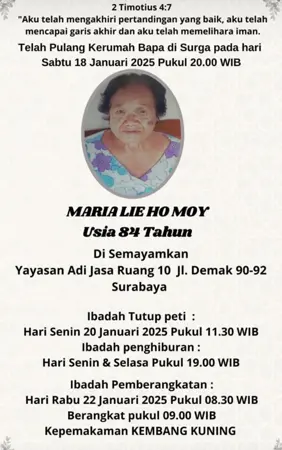 Maria Lie Ho Moy first banner