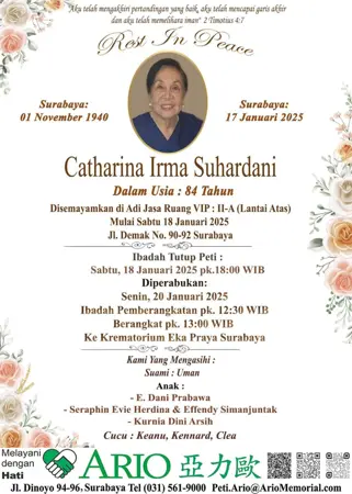 Catharina Irma Suhardani first banner