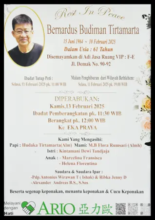 Bernardus Budiman Tirtamarta first banner