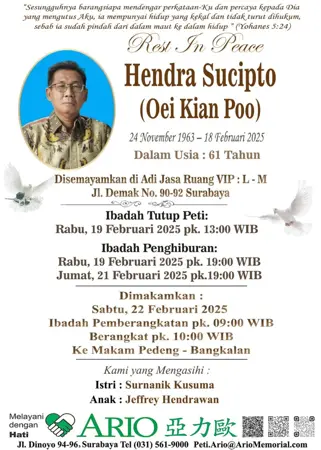 Hendra Sucipto first banner