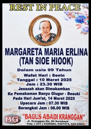 Margareta Maria Erlina first banner