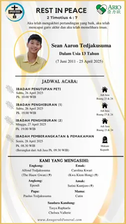 Sean Aaron Tedjakusuma first banner