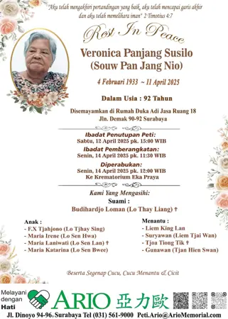 Veronica Panjang Susilo first banner