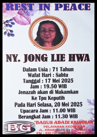 Ny. Jong Lie Hwa first banner