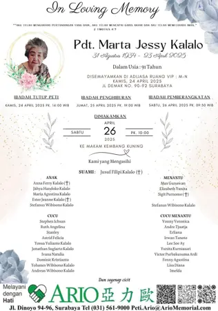 Pdt. Marta Jessy Kalalo first banner