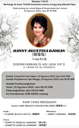 Hanny Agustina Djohan first banner