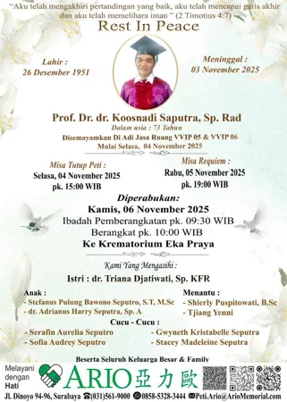 Prof. Dr. dr. Koosnadi Saputra, Sp. Rad first banner