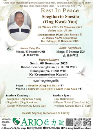 Soegiharto Soesilo first banner