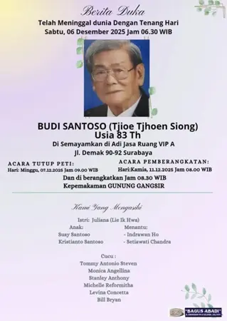 Budi Santoso first banner
