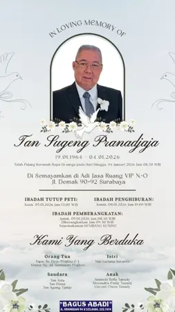 Tan Sugeng Pranadjaja first banner