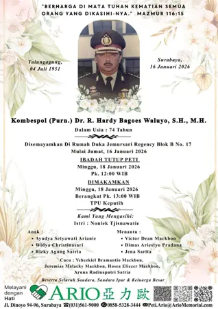 Dr. R. Hardy Bagoes Waluyo first banner