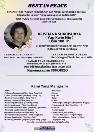Kristiana Suadisurya first banner