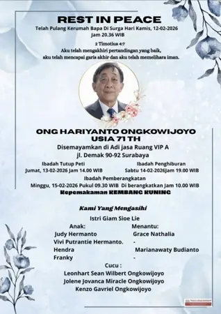 Ong Hariyanto Ongkowijoyo first banner