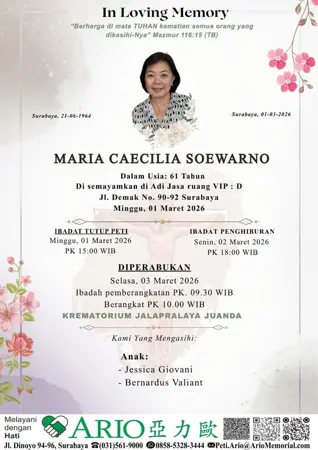 Maria Caecilia Soewarno first banner