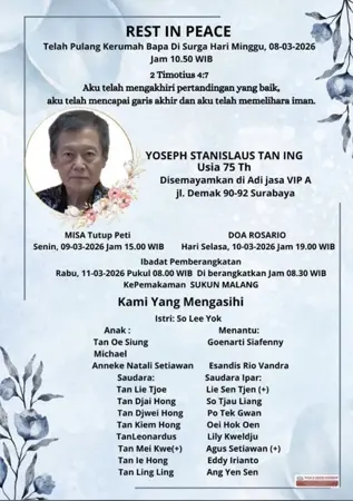 Yoseph Stanislaus Tan Ing first banner