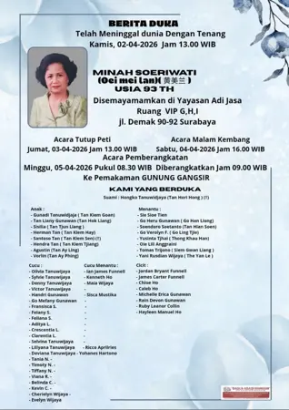 Minah Soeriwati first banner