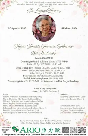Maria Imelda Theresia Wibisono first banner