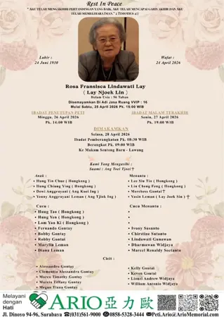 Rosa Fransisca Lindawati Lay first banner