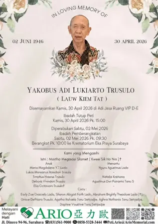 Yakobus Adi Lukiarto Trusula first banner