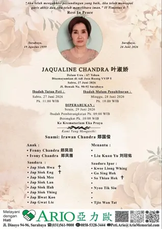 Jaqualine Chandra first banner
