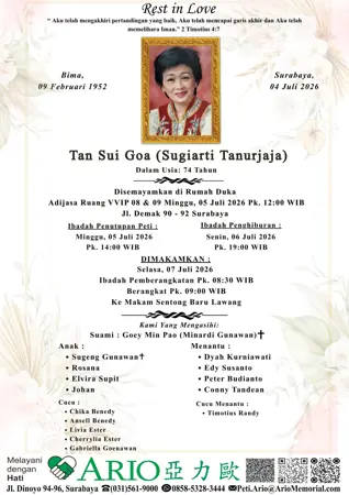 Sugiarti Tanurjaja first banner