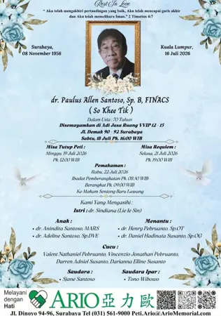 Dr. Paulus Allen Santoso, Sp. B, Finacs first banner